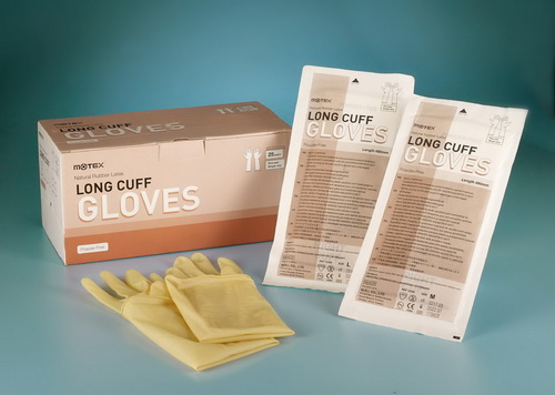 Powder-Free Latex Obstetric Gloves Long cuff 